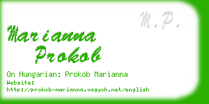 marianna prokob business card